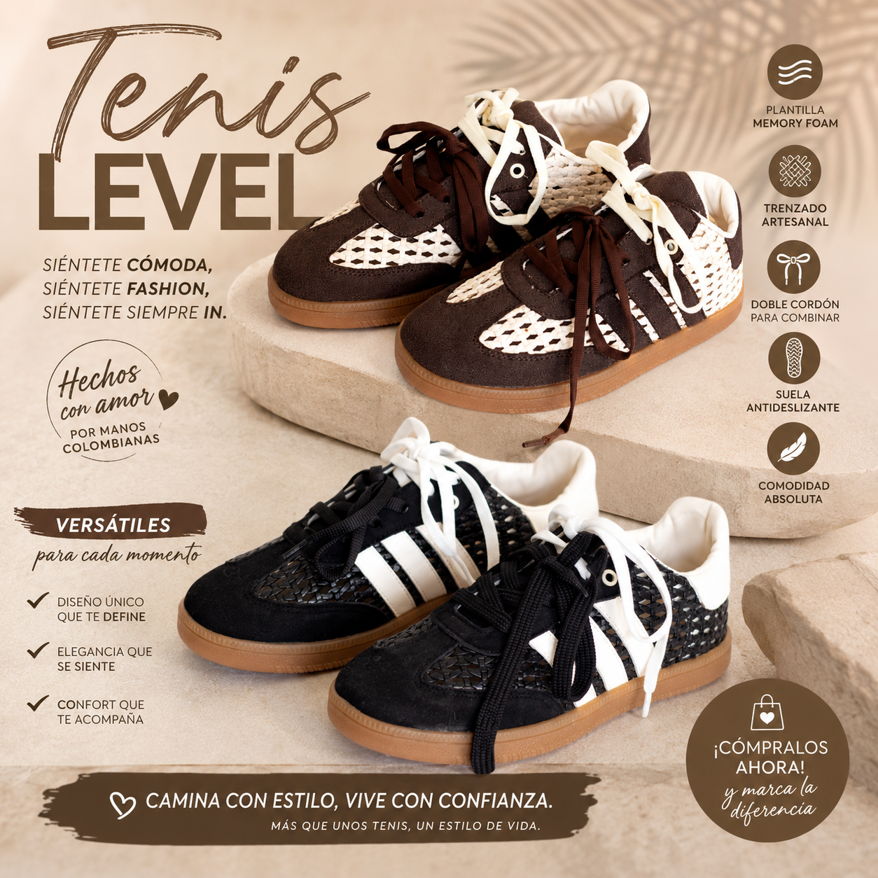 👟TENIS LEVEL TRENDY 🌸zapato  dama sneakers FASHION♥🍒🤞