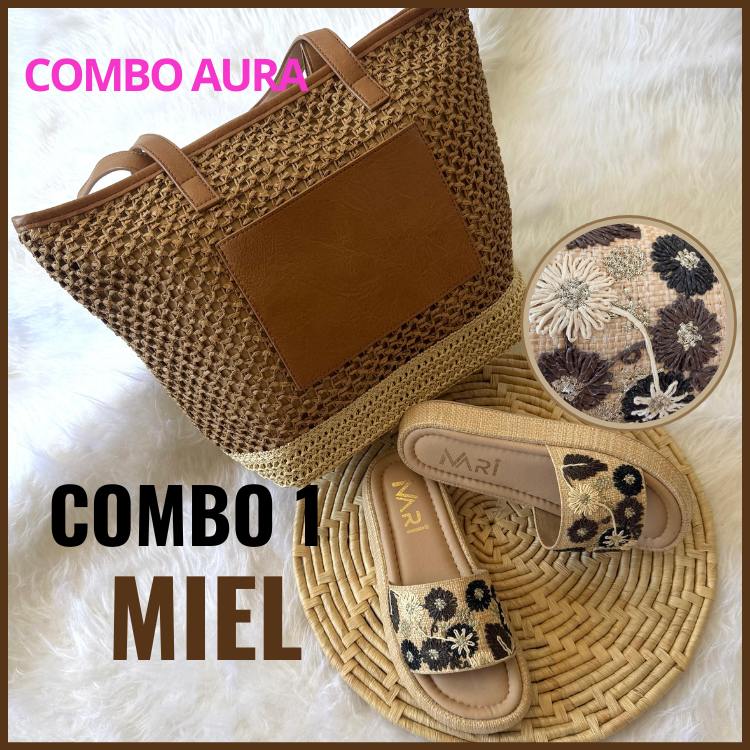 👜👡COMBO BOLSO & SANDALIA ARTESANOS🌺🍀♻ Bolso y sandalia fibra natural