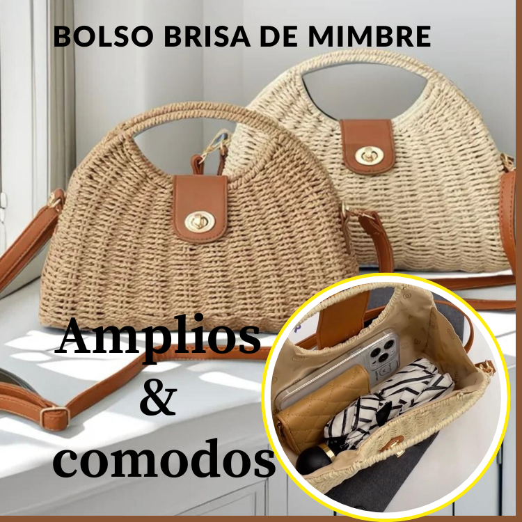 💦BOLSO ARTESANO BRISA DE MIMBRE👜🤞 tejido en fibra natural🍀💚👌