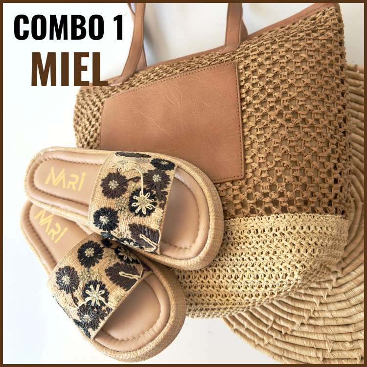 👜👡COMBO BOLSO & SANDALIA ARTESANOS🌺🍀♻ Bolso y sandalia fibra natural