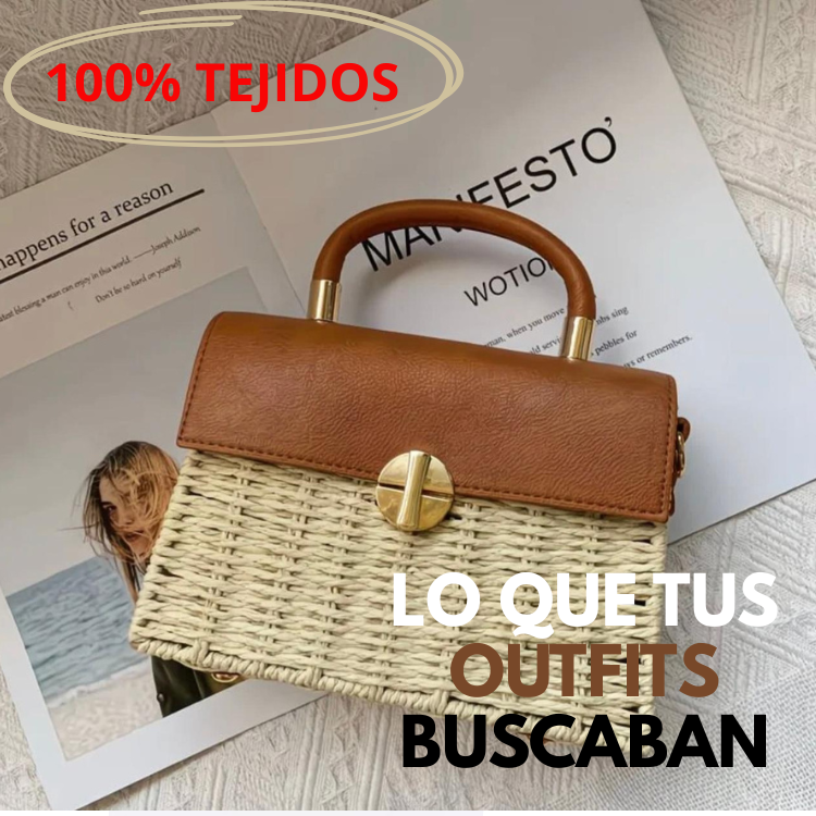 💃BOLSO ARTESANO BAUL👜 tejido en fibra natural🍀
