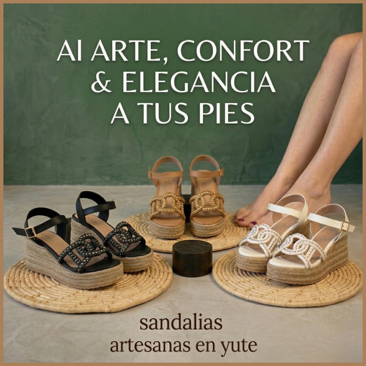 🍇SANDALIA PLATAFORMA YUTE MORA🍀sandalia artesanal👌