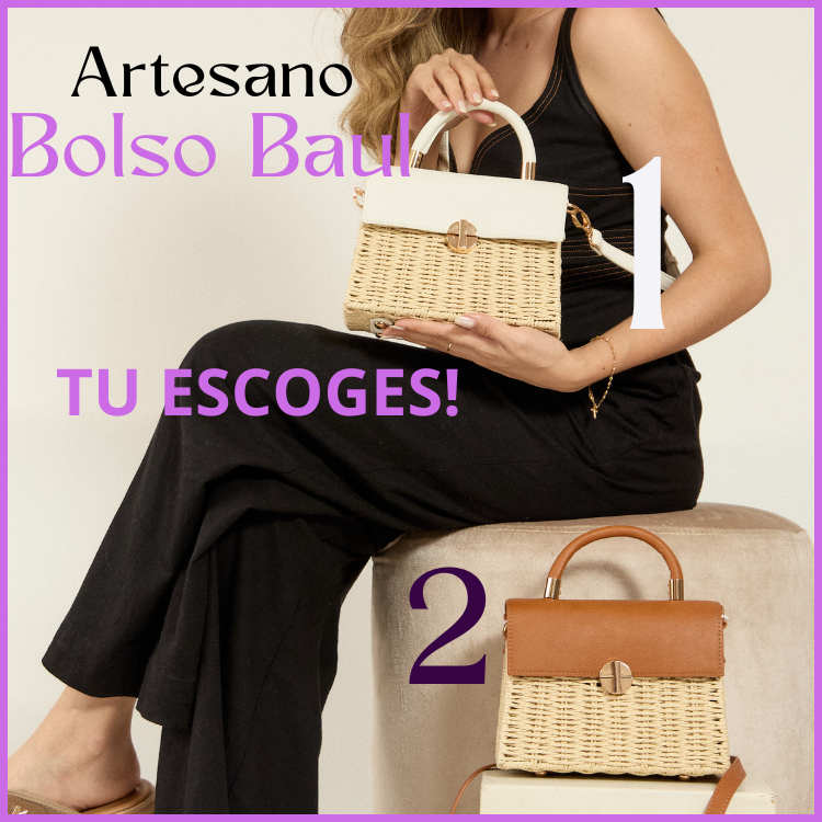💃BOLSO ARTESANO BAUL👜 tejido en fibra natural🍀