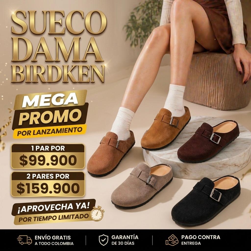 👡 SANDALIA SUECO BIRKEN💥💖sueco gamuzada fashion